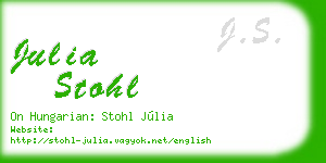 julia stohl business card